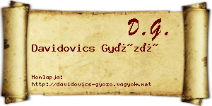 Davidovics Győző névjegykártya